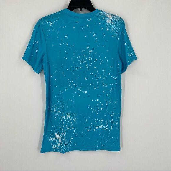 Women’s Crew Neck Short Sleeve Skull Printed Tie Dye Teeshirt size S - Picture 4 of 4